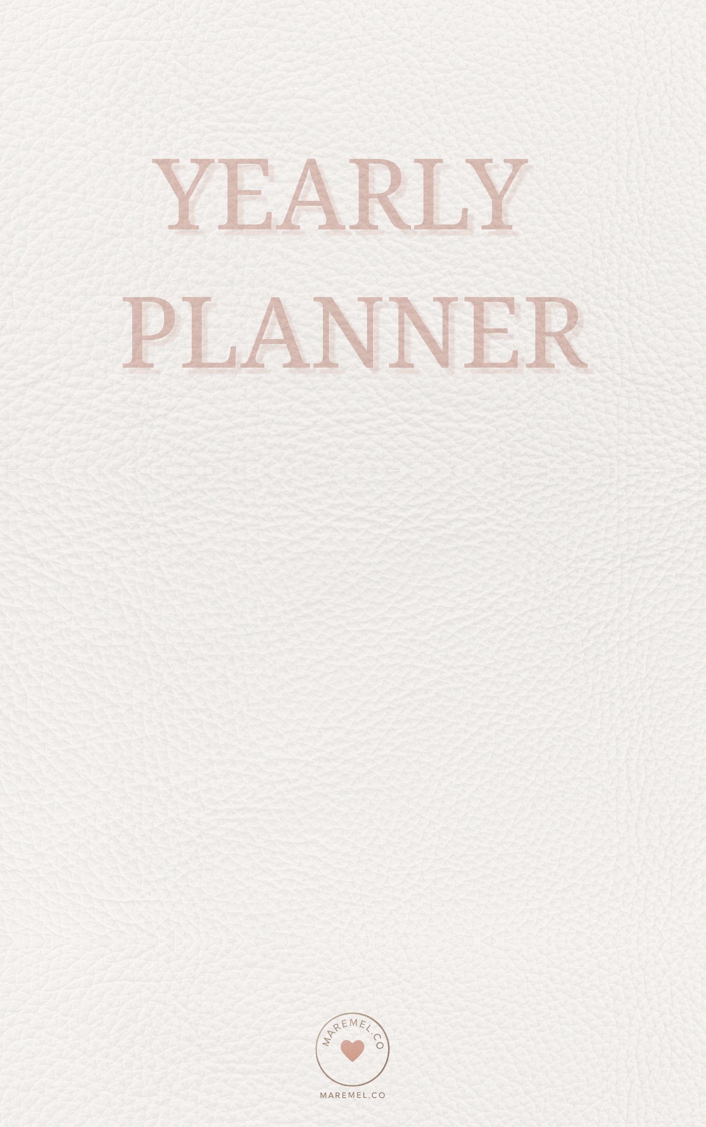 BARE COLLECTION // YEARLY PLANNER // DIGITAL DOWNLOAD